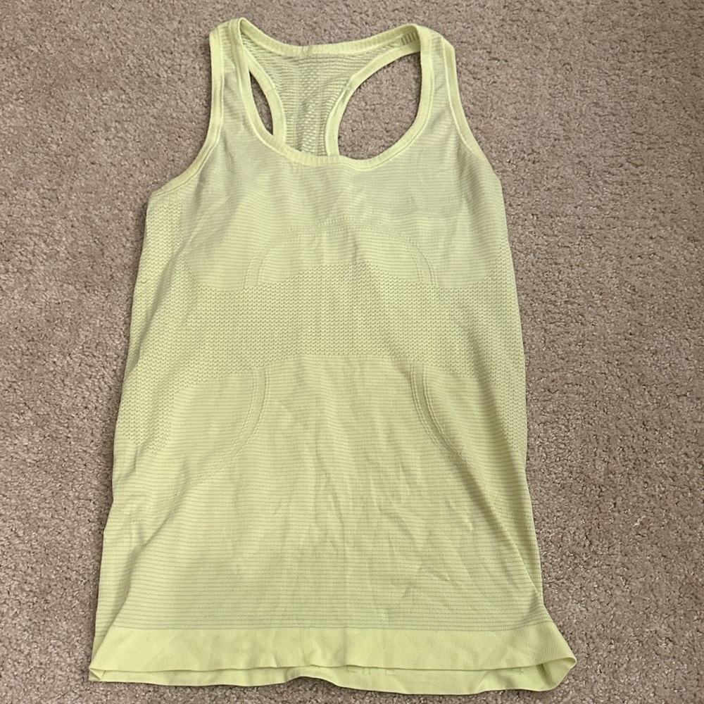Lululemon Athletica Light Yellow Tank Top